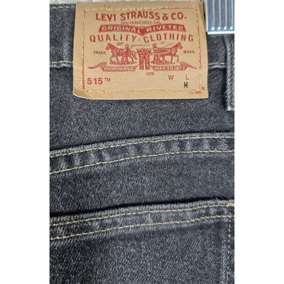 Levi 515 Women's 8 MIS M Black Boot Cut Lower Rise (30x31) Denim Jeans Vintage - Picture 4 of 5